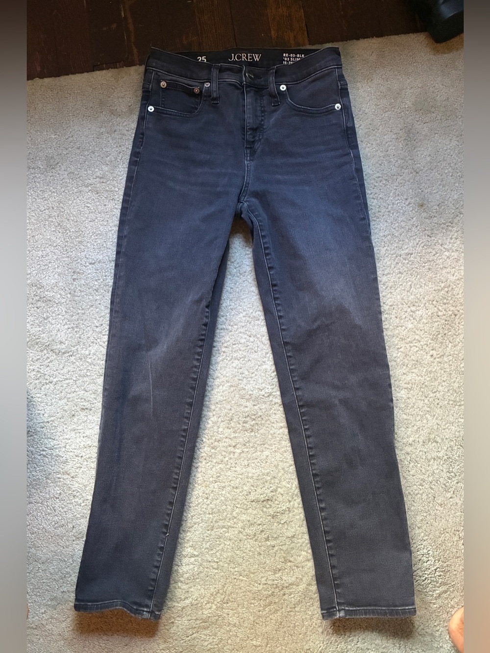 J. Crew ‘03 Women's Slim Straight Leg Jeans in Charcoal size 25 regular